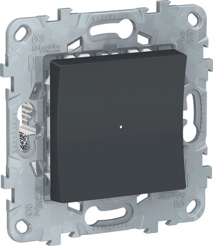 Светорегулятор нажимной без рамки Schneider Electric Unica New 5-200Вт антрацит картинка